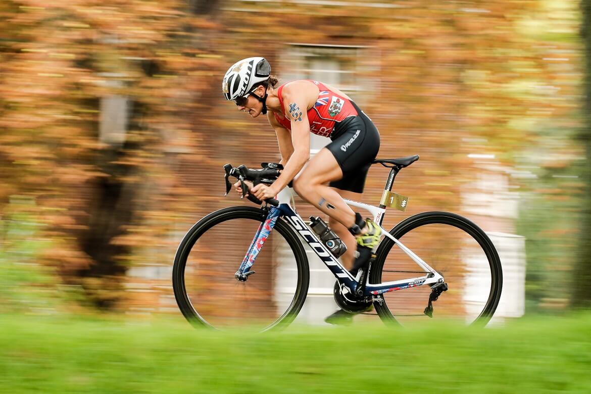 Flora Duffy riding in Rotterdam