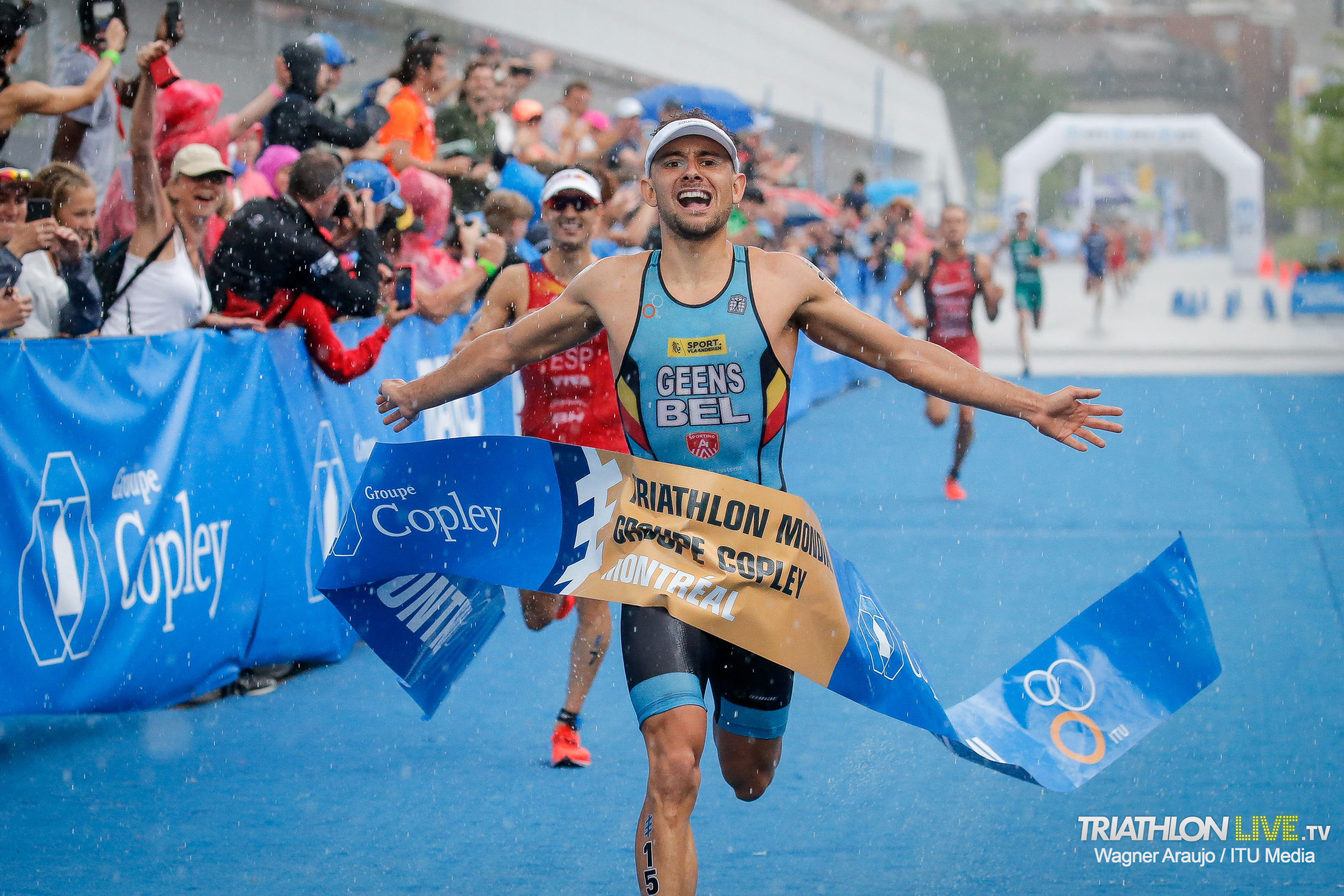 Jelle Geens shines under the rain to claim his first ever WTS victory in Montreal • World Triathlon
